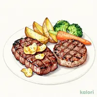 芳醇牛ハラミステーキ80g&どんハンバーグ