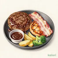 【木曜日】日替わり満腹コンボランチハンバーグ＆チキングリル＆厚切りベーコン
