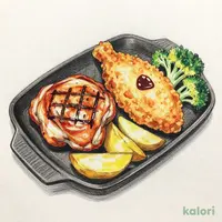 【火曜日】日替わりチキンコンボランチチキンステーキ＆アジフライ