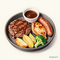 【火曜日】日替わり満腹コンボランチハンバーグ&チキングリル&ジャンボフランク