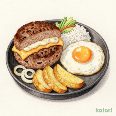 スペシャルセットチーズINハンバーグ＆目玉焼き