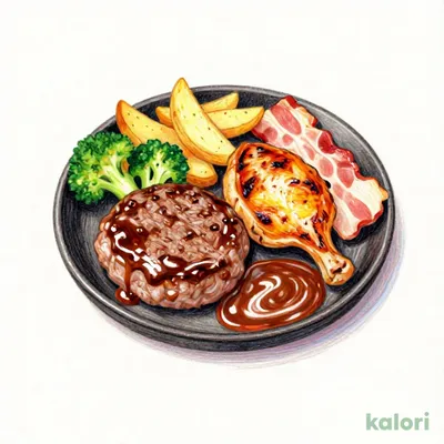 Thursday Special: Hamburg Steak, Grilled Chicken, and Thick-Cut Bacon