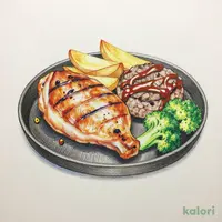 【金曜日】チキンステーキ＆ミニハンバーグ