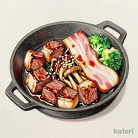 仙台牛の牛脂と舞茸のグリル