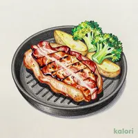 【水曜日】チキンコンボランチチキンステーキ＆厚切りベーコン