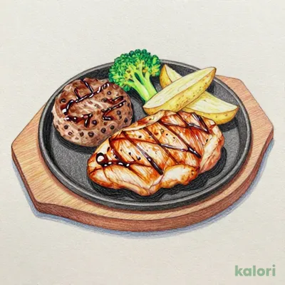 【金曜日】チキンコンボランチ　チキンステーキ＆ミニハンバーグ