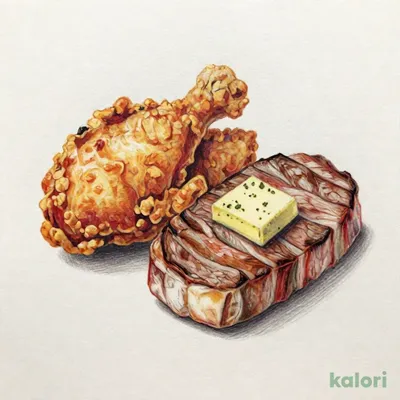 カントリーフライドチキン＆ステーキ120g（特製バター）
