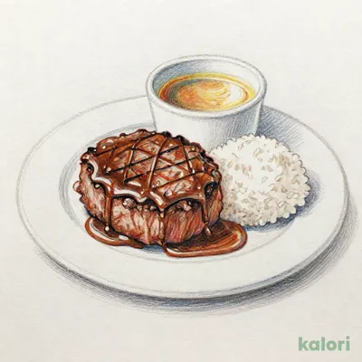 コンビ（ステーキ120g＋デミグラスハンバーグ）