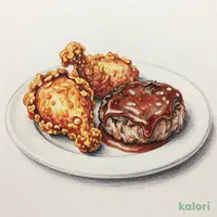 テイクアウト カントリーフライドチキン＆デミグラスハンバーグ