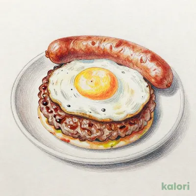 ロングウインナーエッグハンバーグ150g