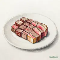 合い盛り（サイコロヒレ120g＋ステーキ120g）