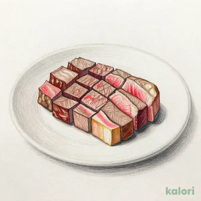 合い盛り（サイコロヒレ120g＋ステーキ120g）
