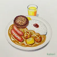 お子様ハンバーグカレー