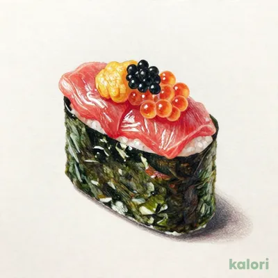 中とろ・塩雲丹・いくら・キャビアの超ご褒美包み