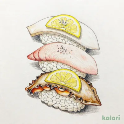 欲張り、塩レモン。（イカ/ハマチ/ツブ貝）