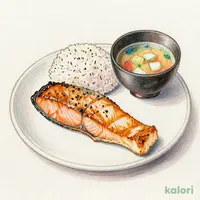 Breakfast Set: Grilled Salmon