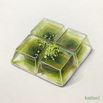 Matcha Warabi Mochi (Bracken Starch Dumplings)