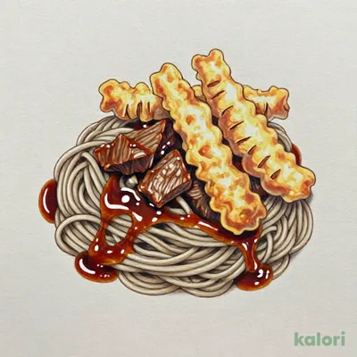 Beef and Burdock Tempura Cold Soba Noodles