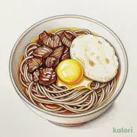 肉玉丸天そば