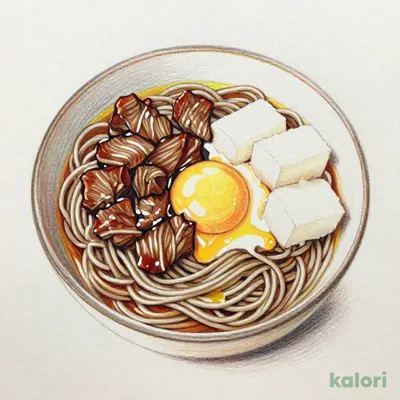 Soba Noodles with Beef, Egg, and Grated Yam