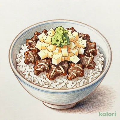 わさび山かけ牛丼 並盛