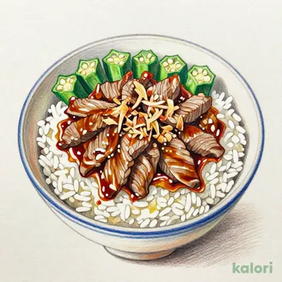 Mega Katsubushi Okra Gyudon