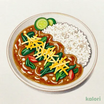 チーズほうれん草カレー 大盛
