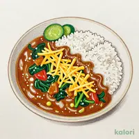 チーズほうれん草カレー メガ