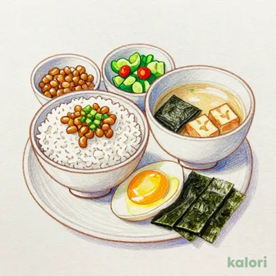 納豆定食 大盛