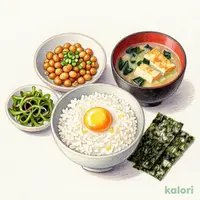 納豆たまかけ朝食 並盛