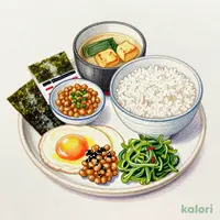 Natto Tamago Kake Breakfast Large