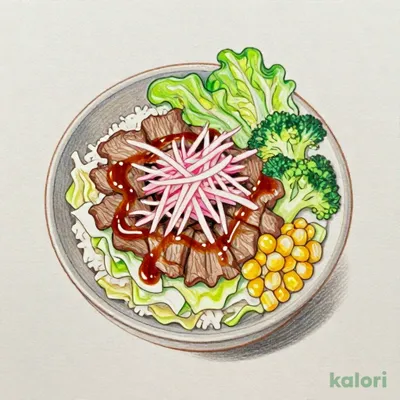Beef Bowl with Grated Daikon and Ponzu (Low-Carb), Mini
