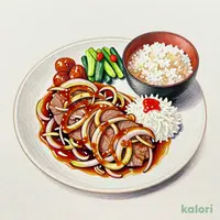 おろしポン酢牛皿定食 中盛