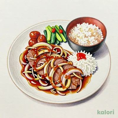 おろしポン酢牛皿定食 中盛