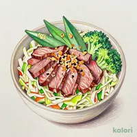 かつぶしオクラ 牛丼ライト 並盛