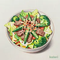 かつぶしオクラ 牛丼ライト 大盛