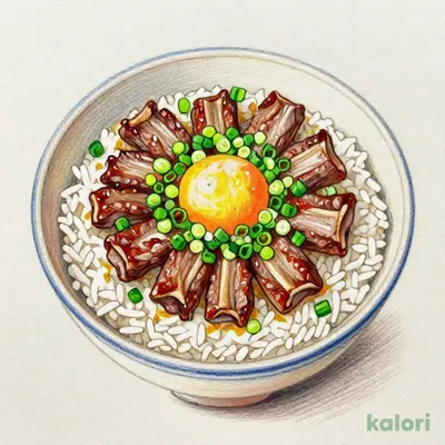 Green Onion and Egg Grilled Beef Short Rib Bowl, Large