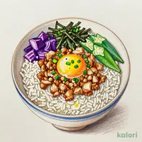 オクラ旨だしとりそぼろ丼 大盛