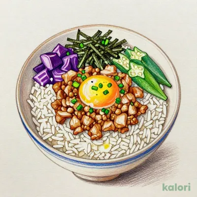 オクラ旨だしとりそぼろ丼 大盛