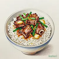 Double Garlic Beef Kalbi BBQ Rice Bowl, Large