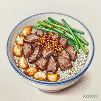 Triple Garlic Beef Bowl, Mega