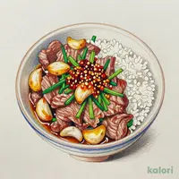 トリプルニンニク牛丼 中盛