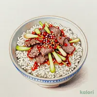 ニンニクの芽牛丼 並盛