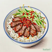 ニンニクの芽牛丼 中盛