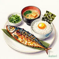 塩さばたまかけ朝食 並盛
