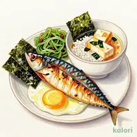 Salted Mackerel and Egg Breakfast, Large