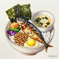 塩さば・納豆定食 大盛