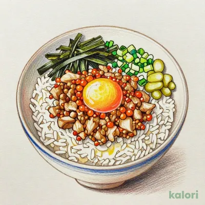 Spicy Cod Roe Mayo and Dashi-Seasoned Chicken Soboro Rice Bowl, Extra Large