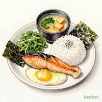焼鮭たまかけ朝食 並盛