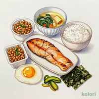 焼鮭・納豆定食 並盛